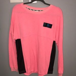 Pink oversized long sleeve tee